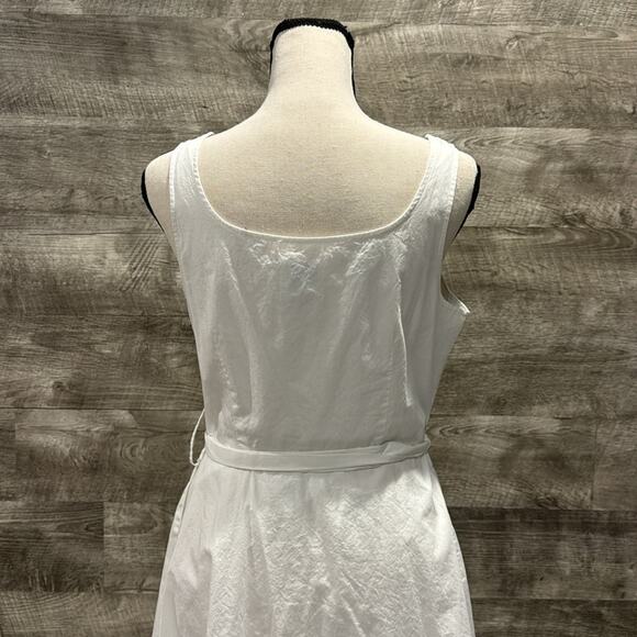 A New Day Pre loved white buttoned down lined Dress with belt and Pockets. - Picture 6 of 9